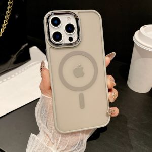 Frosting Skin Touch Clear Slim Phone Case for iPhone 11 12 13 14 15 16 Pro Max 16E Wireless Charging Magnetic Transparent Cover