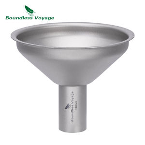 Boundless Voyage Titanium Kitchen Funnel No-Spill Metal Refilling Tool for Liquids Oil Wine Spices 1 Packed Ti3281D
