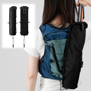 Lightweight External Hiking Pole Storage Bag Fish Bone Pocket Lightweight Opening Tightening Buggy Bag Trekking Poles Bag