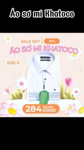 Áo sơ mi Khatoco sale off 50%