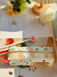 Hanging Japanese Style High Aesthetic Simple Cotton Cloth Pen Bag Large Capacity Female Stationery Box for Junior And High School Students