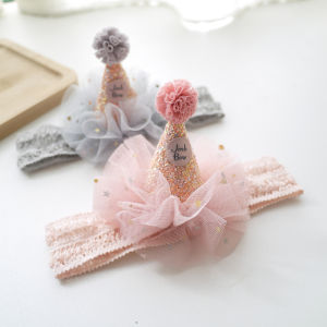 Korean Crown Pink Childrens Hair Accessories Newborn Baby Girl 100 Days Old One Year Old Birthday Hat Baby Hair Band Accessories