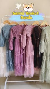 Gamis Brukat Renda Untuk Anak Perempuan // Gamis Anak umur 345678910 sampai 15