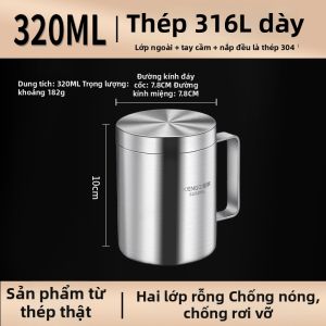 Cốc Chống Nóng Cho Trẻ Em 316 Thép Không Gỉ