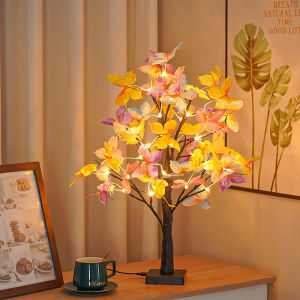 Tabletop Bonsai Tree Lights Butterfly Tree Lamp DIY Decorative New Year LED Night Light for Gift Party Holiday New Year Camping Summer Home Deco