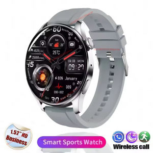 Đồng Hồ Thông Minh Dành Cho Nam Màn Hình HD Theo Dõi Nhịp Tim Gọi Điện Qua Bluetooth Trợ Lý Giọng Nói Theo Dõi Thể Thao Đồng Hồ Thông Minh Hình Tròn Dành Cho Android & iOS