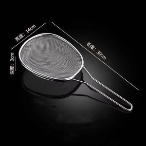 daily304 Stainless Steel Mesh Strainer Spoon Fine Wire Mesh Food Colander Long Handle Sieve Cooking Utensils Strainer