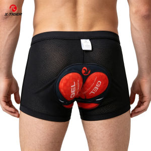 X-Tiger Cycling Shorts Breathable Mesh Shockproof Cycling Underwear 5D Pro Thickened Gel Pad Cycling Shorts