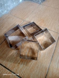 Ring cutter kotak Stainless/Cetakan kue Brownies bentuk kotak/cookies cutter /cetakan kue kering Stainless kotak murah/ Ring Roti kotak Stainless/ Cetakan kue nastar Taiwan kotak / loyang kotak