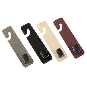 SEAMETAL Leather Car Seat Back Hook Car Seat Headrest Leather Hook Portable Storage Suede Metal Hooks