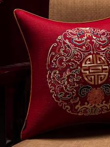 Gối Ôm Kiểu Trung Quốc Mới Đệm Tựa Ghế Sofa Gỗ Gụ Phong Cách Trung Quốc Đệm Tựa Tựa Đầu Giường Cửa Sổ Bay Phòng Khách Đệm Tựa Lưng Lưng Có Lõi