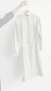 Ghaffa The Label Keina Tunik Atasan Wanita Kelly Crinkle Kotak-Kotak LD 120