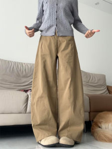 Quần Ống Rộng Kiểu Mỹ Cho Nữ Mùa Thu Thiết Kế Rộng Cỡ Lớn Quần Công Sở Thường Ngày Cho Phụ Nữ Hình Quả Lê