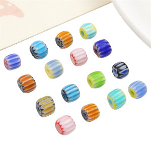 10pcs/bag 6/8mm Handmade Colorful Lampwork Glass Beads Nepal Pumpkin Beads for Necklace Bracelet Earring DIY Jewelry Craft Making