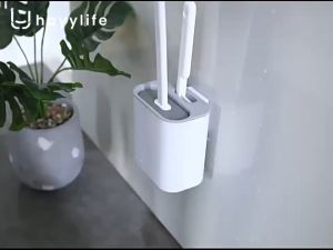 HAYYLIFE Sikat Kloset Silikon 2 in 1 - Sikat Toilet Dengan Dua Ujung Sikat Toilet Dengan Pegangan Panjang Untuk Pembersihan Sulit Praktis Dan Efektif -Sikat Brush Silicone WCHL-AFB919