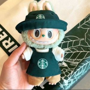 MEOD | 15-17cm For Labubu Doll Clothes Fashion Coffee Workwear Set Series Fast Food French Fries Hamburgers Outfit Accessories