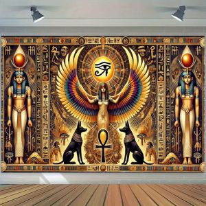 VIKAMA Ancient Egyptian Isis Goddess Tapestry Eye of Horus Living Room Background Wall Room Decoration