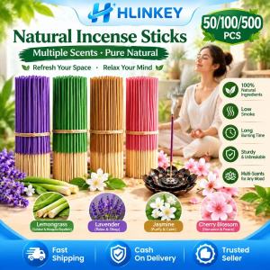 Hlinkey Gậy liệu pháp hương thơm 50/100/500 sản phẩm Gậy gỗ tự nhiên mùi hoa anh đào hoa nhài hoa anh đào tại nhà lọc không khí Thiền Yoga thư giãn