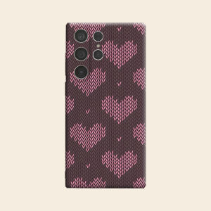 Knit Hearts Luxury Fashion Full Lens Protective Case for Samsung Galaxy S26 S25 S24 A56 A36 Plus Ultra