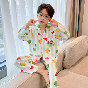 ANZHAOQI | Boys Cotton Long Sleeve Pajamas for Spring and Autumn