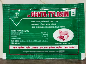 AZ.GENTA-TYLOSIN - gói 10g - SẢN PHẨM HỖ TRỢ CẢI THIỆN CÁC VẤN ĐỀ VỀ HÔ HẤP TIÊU HÓA MIỄN DỊCH CHO GIA SÚC VÀ GIA CẦM