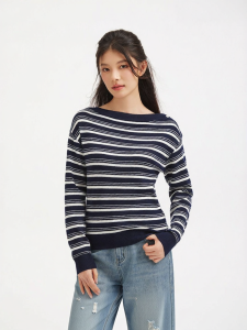 Hotwind | New Striped Boatneck Knitwear
