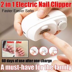 Pemangkas kuku elektrik Family Essential Electric Nail Clipper with Night Light Baby Nail Trimmer and Buffer2in1 Portable Adult and Baby Nail Cutter Charge once and use for 2 months Electric Nail Trimmer Type-C Charging Operational Safety pet nail trimmer