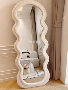 Nordic Wave Dressing Full Length Mirror Ins Modern Nordic Tall 160 x 60cm Standing full Length mirror 全身镜