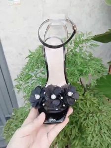 GIÀY CAO GÓT NƠ GẮN NGỌC 9.5 PHÂN (ĐEN)