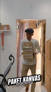 Paket Alat Lukis Kanvas Set 20X30cm Dilengkapi Dengan Cat Akrilik Kuas & Palet | Toys Gift Creative Activity Art Painting Lukisan Drawing Kado