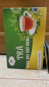 Trà hoa đu đủ đực Liên Hoa Chi hộp 30 gói hoa đu đủ đực xạ đen mát gan tốt cho tiêu hóa