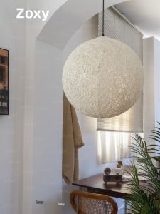 ZOXY | Handmade Rattan Ball Chandelier Vintage Style