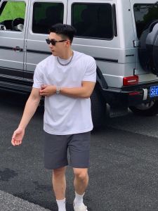 Quần Short Thể Thao Nam Nhanh Khô Màu Xám Đậm Mùa Hè Ngoài Trời Quần Bóng Rổ Mỹ Quần Tập Thể Dục Bốn Điểm Quần Dài Năm Điểm