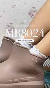 Marco Rocco รองเท้าแฟชั่น รองเท้าบูทบูทกันน้ำ ผู้หญิง สไตล์ครีม วัสดุ EVA กันลื่น แบบกันน้ำ เบาสบาย เหมาะกับฤดู MR8024