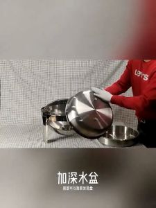 Prasmanan Roll Top Hotel Chafing Dish Rolltop Chaving Dish Bulat Stainless Set Tempat Warmer Sayur