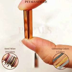 【PETALS_STYLED】 Steel Wire Glittering Stainless Steel Rectangle Magnet Charm Bracelet 不锈钢钢丝绳网水钻手绳