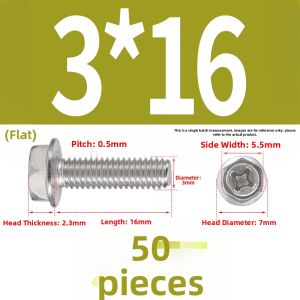 BAIRUITE | Anti-Slip With Pad Stainless Steel Flange Screws