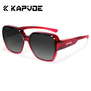 Kapvoe Fitover Sunglasses Oversized Square Polarized for Glasses Men Cycling Glasses Shades for Driving Fishing Bicycle Goggles
