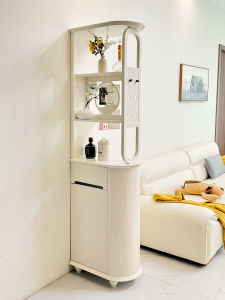 Double-Sided Sofa Entrance Cabinet Cream Style Living Room Wall-Mounted Hallway Cabinet Small Apartment Room Divider