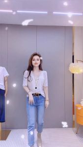 WANGGONGZHU | Princess Style Korean Loose Fit Short Sleeve V-Neck Beaded Lace Shirt Womens Summer Thin Fashion Design Versatile Top