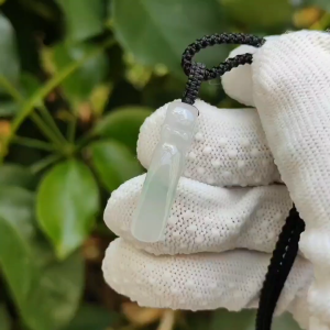 Natural Type A Ice Jade Dragon Pendant (Certified) - [Sku: pendant436]
