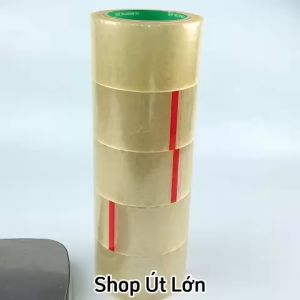 Băng keo trong rộng 6cm 100yard nặng 1kg lõi giấy 3mm 1 cây có 5 cuộn
