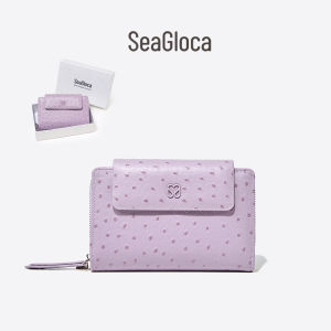 SeaGloca Textured with Box Lilac Zip Wallet Multi-Functional with Coin Pocket For Woman No 38