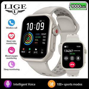 LIGE | Đồng Hồ Thông Minh LIGE Mới 1000mAh Dành Cho Nam Nữ Hỗ Trợ Gọi Điện Không Dây Điều Khiển Nhạc Chống Nước Theo Dõi Nhịp Tim Sức Khỏe Và Thể Dục Tương Thích Với Android Và iOS