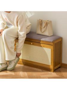 MOLORE | Luxury Entryway Shoe Cabinet with Bench Seat Long Stool