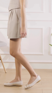 GEOX Ladies Annytah Ballerina Flats - Light Sand D457NB-0TUHH-C5322S4