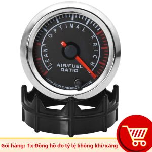 RYSJM | Cảm Biến Tỷ Lệ Nhiên Liệu Không Khí Kỹ Thuật Số AD 52mm Đồng Hồ Đo Điện Áp 12V Đồng Hồ Đo AFR Ô Tô Chỉ Báo O2 Băng Hẹp Đồng Hồ Đo Oxy Cho Xe Hiển Thị Vị Trí Nhiên Liệu