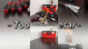 Kotak Toolbox 13" Inch Plastik PVC Tool Box Penyimpanan Alat Perkakas Kit JLD 1593