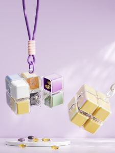 กล่องเก็บยาแบบแยกช่องดูดซับแม่เหล็กพร้อมสายคล้องแบบพกพา กล่องเก็บยาในบ้าน กล่องเก็บยาหลายช่องแบบปิดมิดชิด