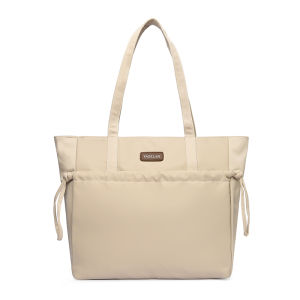 2025 New Simple Double Layer Waterproof Nylon Tote Bag Large Capacity Commuting Class Computer Bag Handheld Single Shoulder Bag